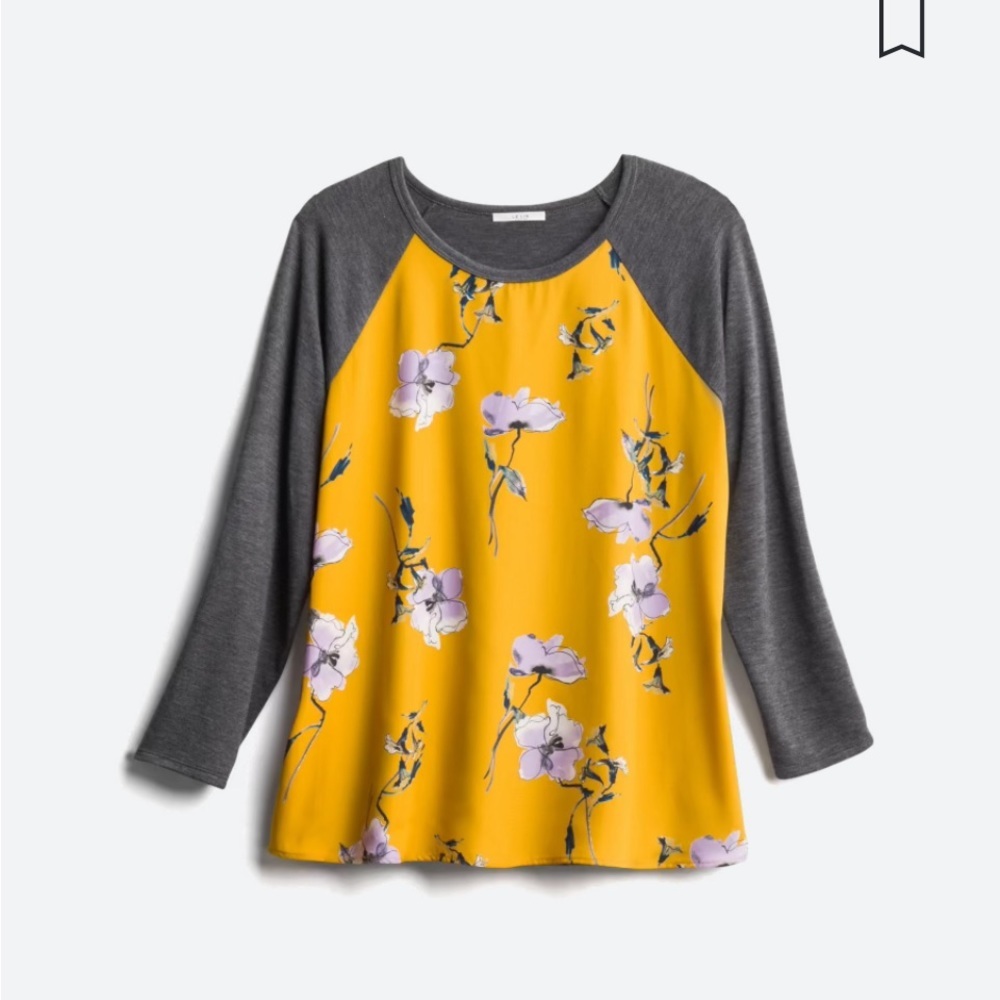 Kayleigh Mixed Material Long Sleeve Top